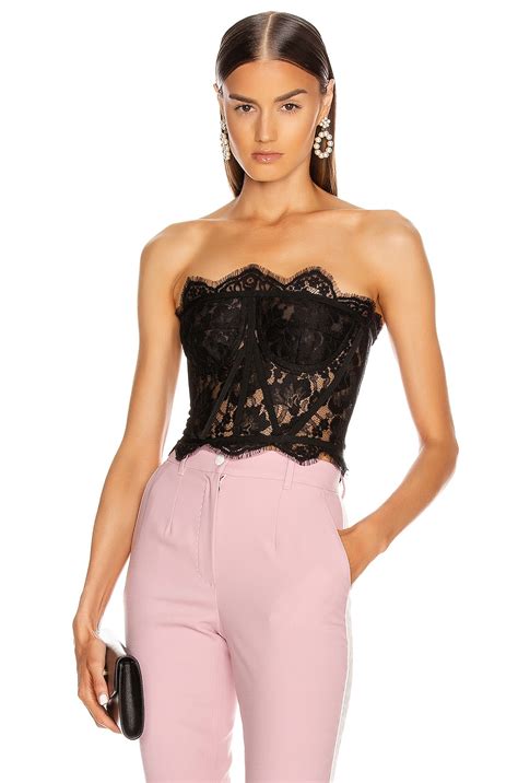 black lace bustier top dolce gabbana|Lace bustier with laces and eyelets .